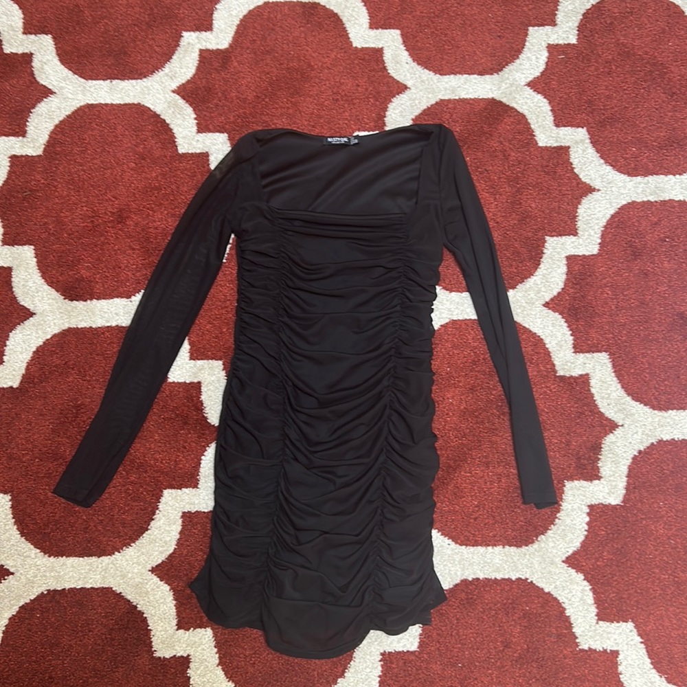 Nasty gal black ruched dress